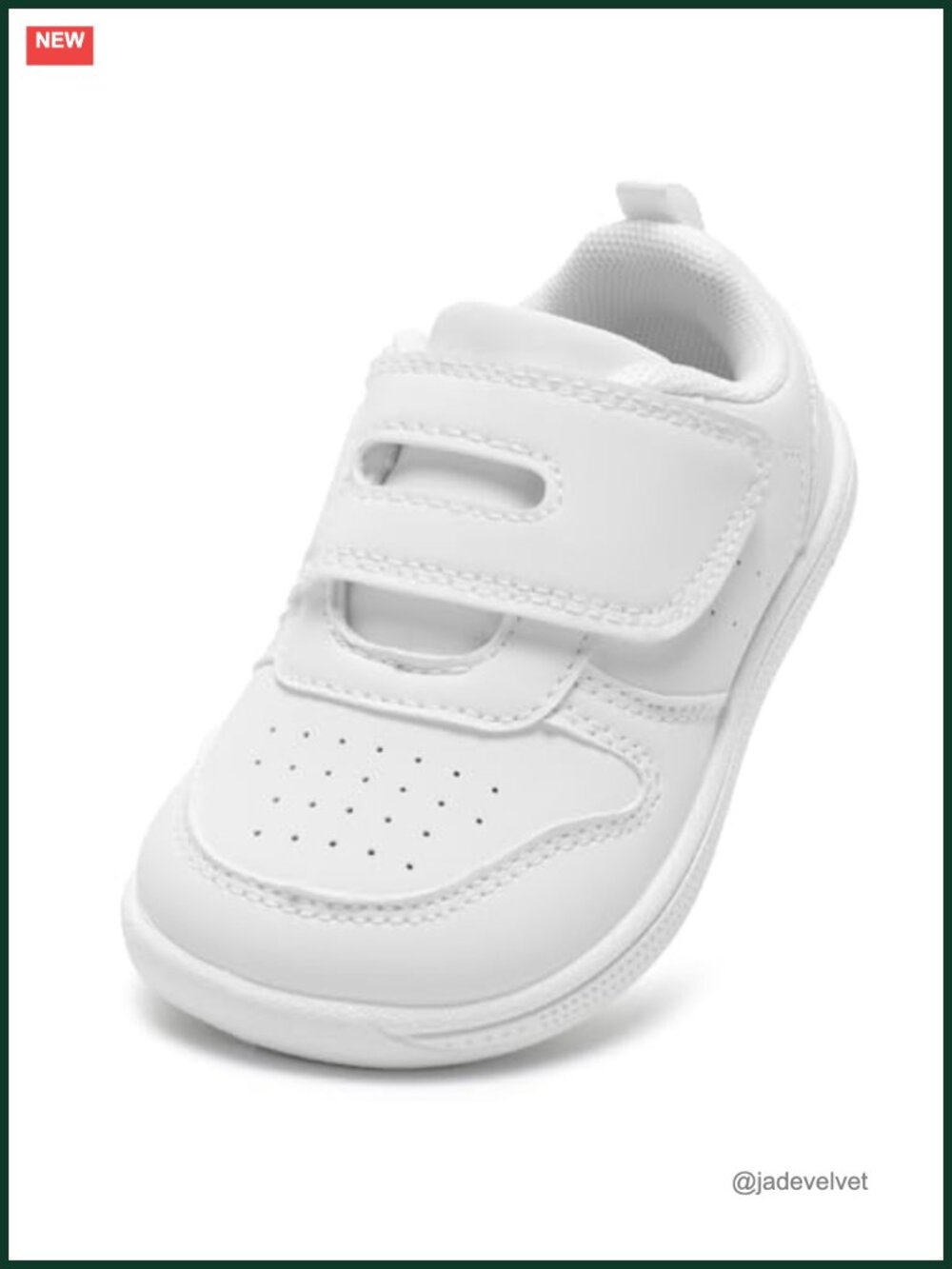 Toddler Wide Toe Box Barefoot Shoes Zero Drop Sneakers Leather Hook & Loop